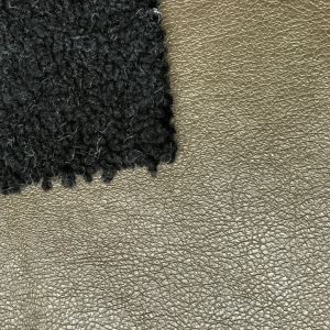 Pu kože sa lažnim krznom za haljinu